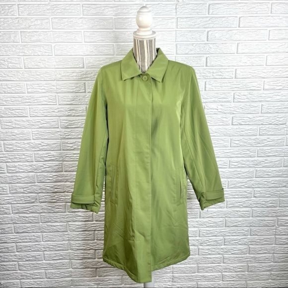 New York & Company Jackets & Blazers - New York & Company Long Green Coat Size Medium Office Wear Shoulder Pads
